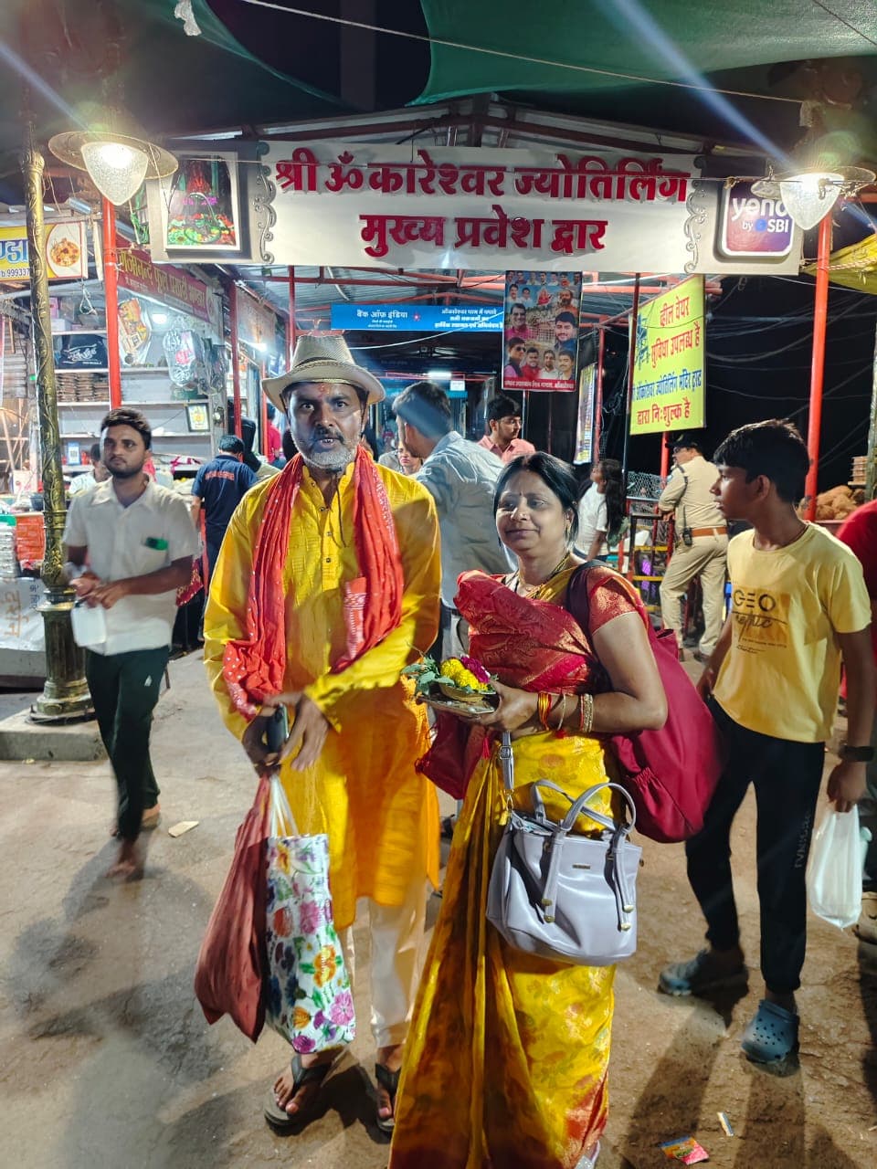 Pilgrimage traveler at sacred shrine site