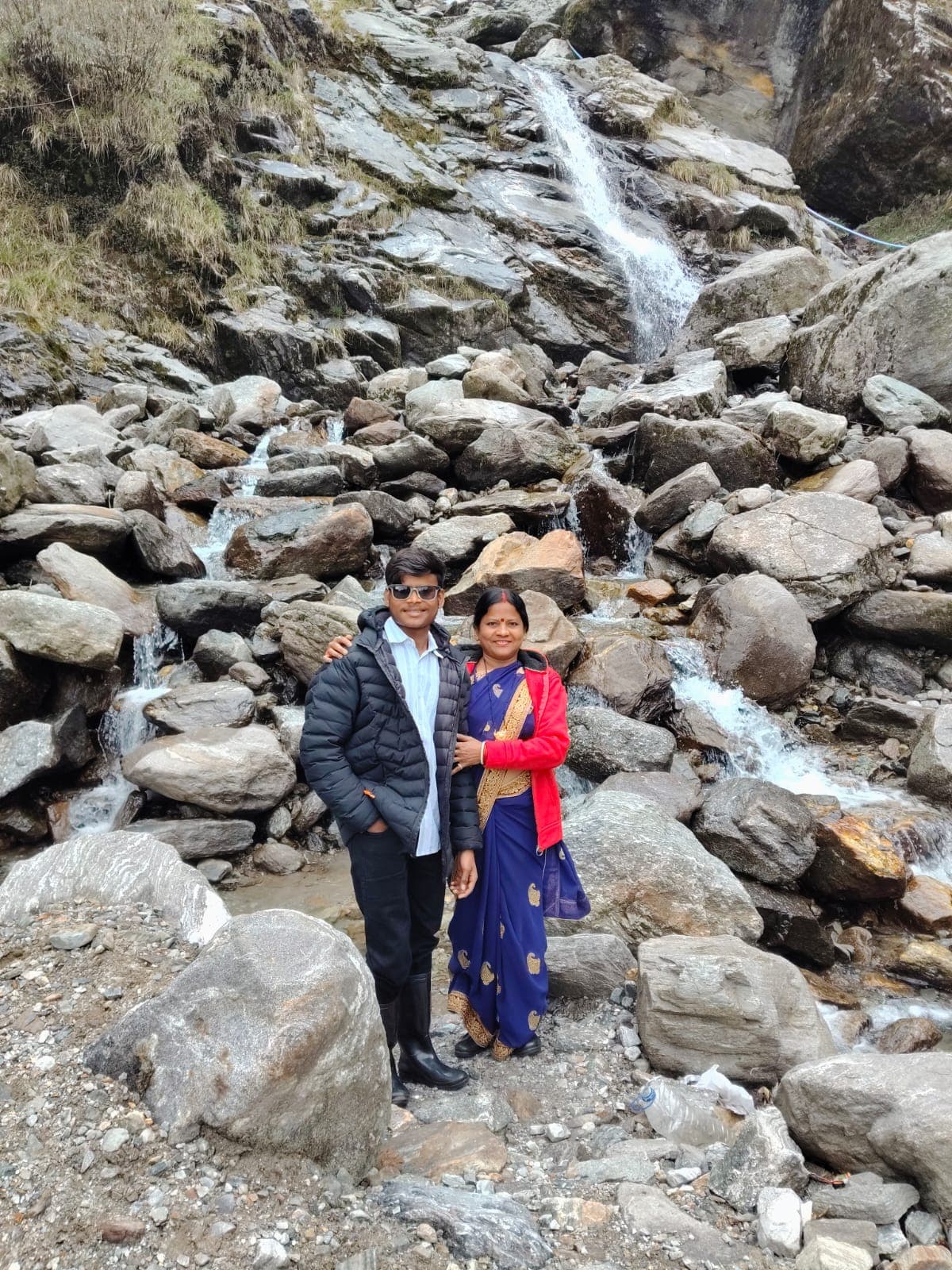 Sacred gathering of yatra group at river side